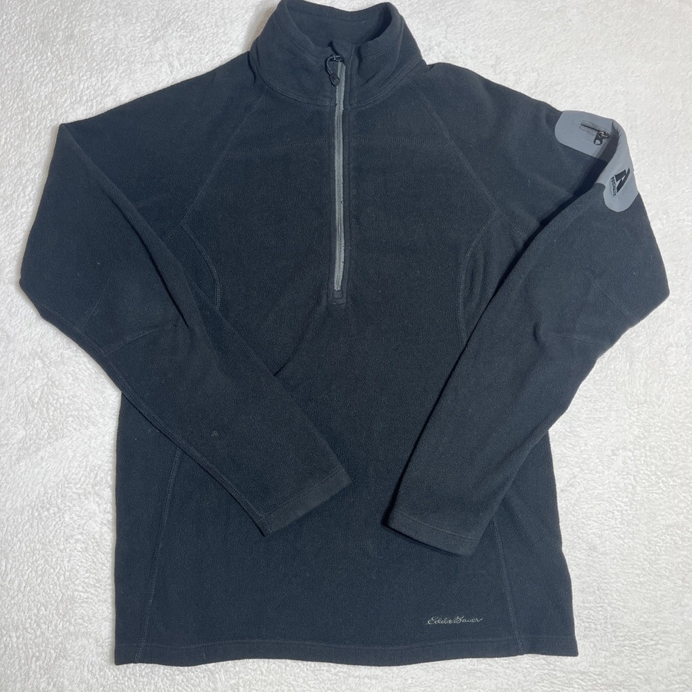 Eddie Bauer First Ascent Women's Polartec Full Zip Fleece Jacket Black Medium